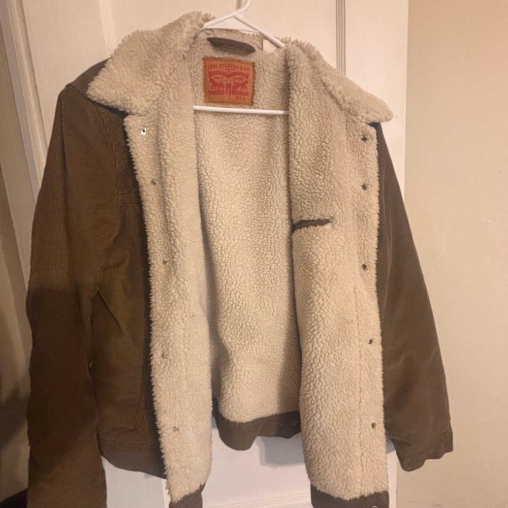 Men's Brown Levi’s Sherpa-Lined Jacket